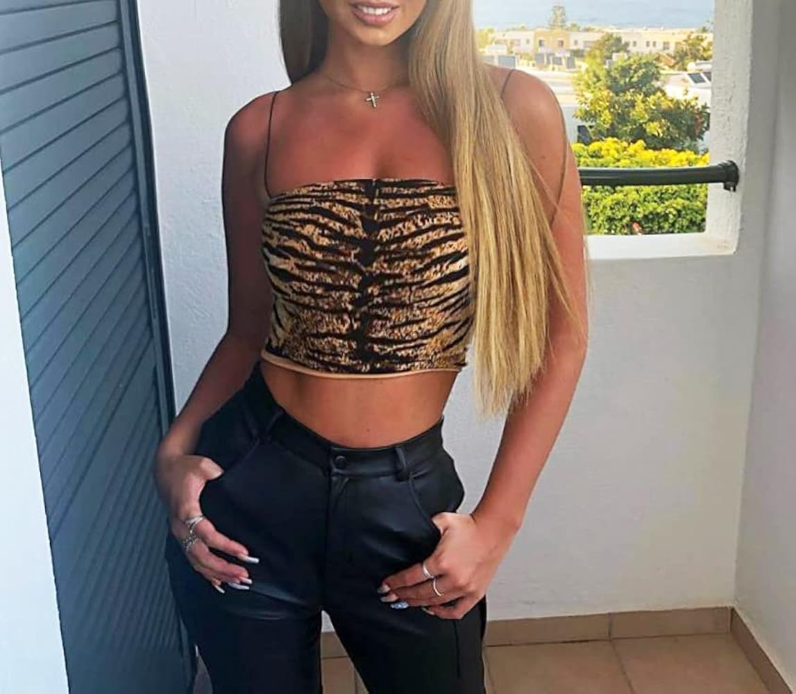 Amazon | [ルビタス] 豹 虎 柄 キャミソール ルーム 涼しい ウェア